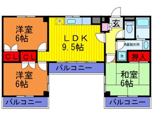 コスモハイツの物件間取画像